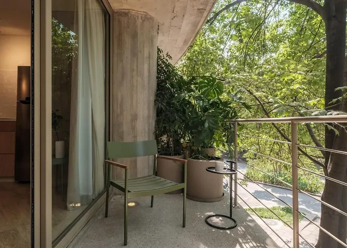 Modern Loft With Balcony & View Of Parque Appartamento Città del Messico